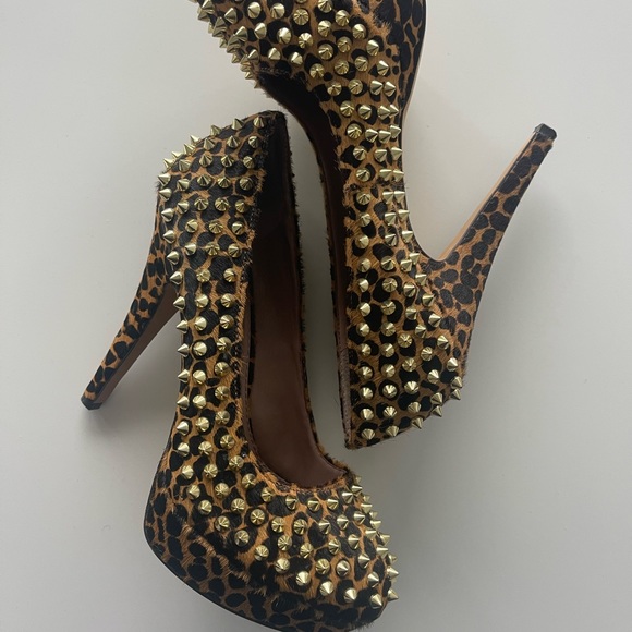 Vince Camuto Shoes - Leopard Spiked Heels